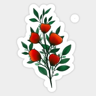 Pretty red flower Sticker